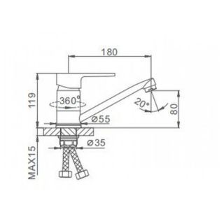 Смеситель для кухни Frap F4530-4 Бронза